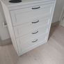 White 4-drawer chest of drawers 103x82x50cm Image 3