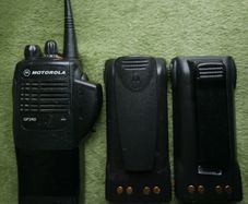 Motorola GP340 Two-Way Portable Radio (two batteries, no charger)