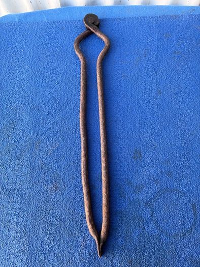 Antique fire tongs