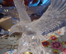 RCR Eagle cut glass Clock