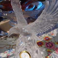 RCR Eagle cut glass Clock