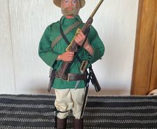 Vintage Action Man 40th anniversary jungle explorer uniform and bearded figure