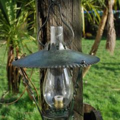 Ceiling Lamp Vintage wrought iron wall lamp with Glass chimney.ps