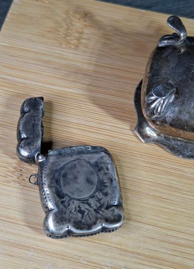 Antique Solid Silver Lot 3 Pieces