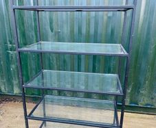 Reduced - 3 Large Shop Display Stands Glass Shelves