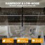 Front Door Canopy, Outdoor Awning, Rain Shelter, 200 x 96cm, Brown Image 4