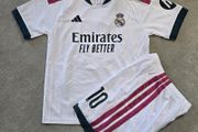 Real madrid home mbappe 2026-2027 kid football jersey/kits