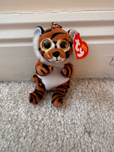 TY Beanie Babies Tiger Clawdia approx. 10 cm keychain Please see photos