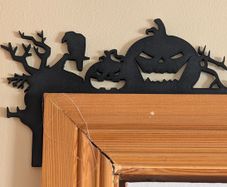 Halloween Door Topper - Evil Smiling Pumpkins - PLA 3D Printed Decor