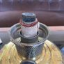 1930s40s Aladdin Model 12 Brass Table Mantle Oil Lamp with Fluted Glass Shade Image 5