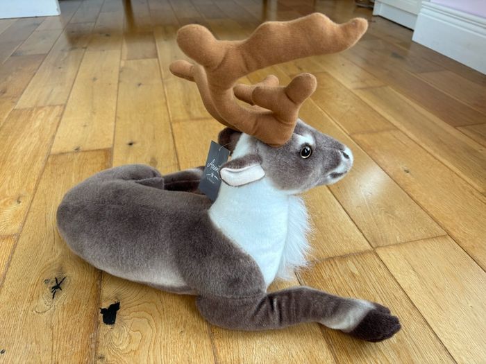 40cm Sitting Plush Reindeer Christmas Decoration