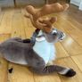40cm Sitting Plush Reindeer Christmas Decoration Image 3