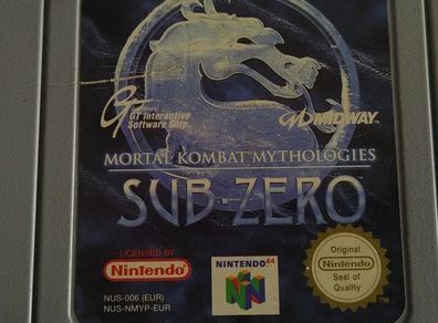 Nintendo N64 Mortal Kombat Mythologies Sub Zero Game Swap