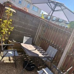 Garden furniture- 4 seats plus table and parasol