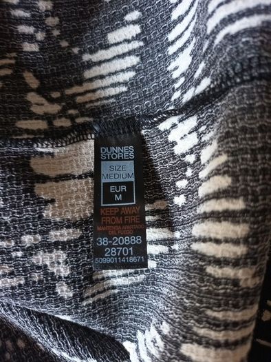 Dunnes  Stores  Print Frill Hem Dress.  S. M- 12.   B.N.W.T.