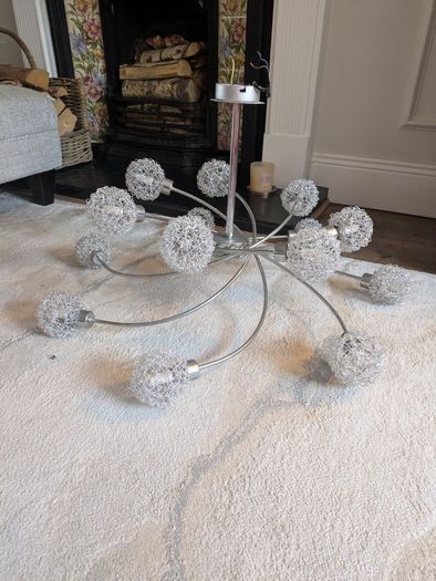 Set of Two Statement Pendant Lights, Large & Small