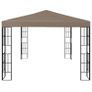 Gazebo with String Lights 4x3 m Taupe Image 4