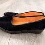 TEMU Black Round Toe Fabric Black Slip-on Shoes Size 38 Image 2