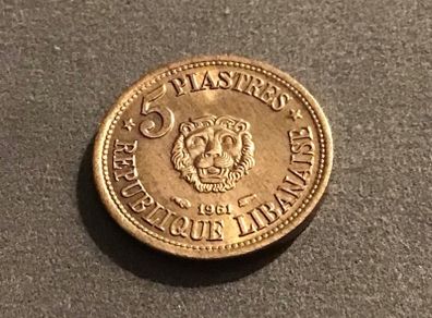 Lebanon 1961 5 Piastres