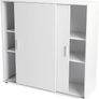Sliding Door Office Cabinet - White Image 2