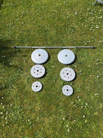 32.5kg weight Plates with barbell