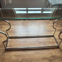 Glass console table