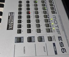 Yamaha Motif ES6 with three plug-in boards installed: