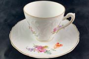 Rare Antique Hermann Ohme Royal Saxe Demitasse Cup &amp; Sauce