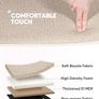 Folding Ottoman Storage Bench,Boucle Footstool Oval, End of Bed Stool, Ideal for Living Room, Bedroom,76x38x38cm,Beige Image 4
