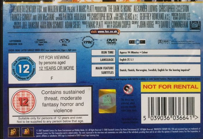 The Dark Is Rising [2007] [Movie DVD]