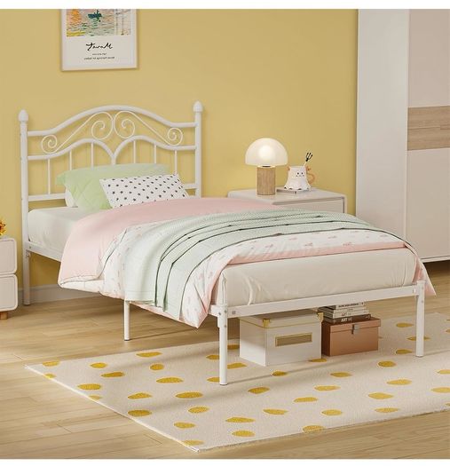 Single Bed Frames with Vintage Headboard, 3ft