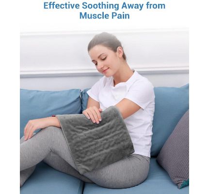 Electric Heating Pads XL with Auto Shut Off, Washable & Moist Heat Option, 3 Heat Levels, Heated Pad for Neck and Shoulders, 12"x24"