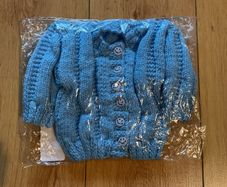 Hand knitted baby cardigan 0-6m Brand New