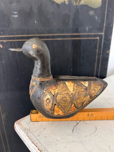 Vintage Wooden Duck Ornament
