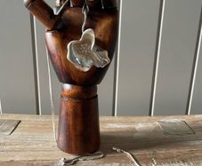 COS flower pendant silver plated recycled brass new