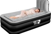 Get Fit Air Bed With Built In Electric Pump - Premium King Airbed - Quick Blow Up Bed With Headboard, 2 Free Inflatable Pillows - Elevated Inflatable Air Mattress For Outdoor, Camping MULTIPLE COLOURS/SIZES AVAILABLE (FREE POSTAGE)