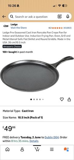 Lodge cast iron 26cm
