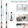 Electric Spin Scrubber, 360 Cordless Powerful Scrub Brush for Cleaning Bathroom, Kitchen, Shower Tub and Floor Tile with Adjustable Extension Long Handle and 8 Replaceable Rotating Brush Heads(Rose) Image 6