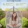 Hanging Swing Chair with Frame Folding Height Adjustable Cushion Image 6