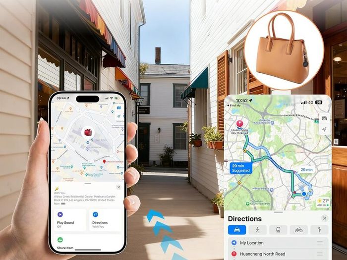 Air Tracker Tags-4 Pack, Bluetooth Tracker Works with Apple Find My APP (iOS Only), Smart Tag with Protective Case, Keys Finder and Item Finder for Luggage, Backpack, Suitcases, Replaceable Battery