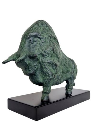 Pablo Picasso Inspired Bull - Patinated Bronze, Marble