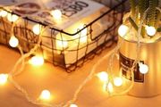Fairy Lights Battery Operated, 5m 16ft 40LED Ball Waterproof Globe String Light, 2 Lighting Modes, for Indoor Lighting, Bedroom, Wedding, Party, Christmas, Halloween, Valentine, Camping