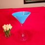 Large Handmade in Poland Martini Vase  Azure Blue 34 cm Tall Centerpiece Image 2