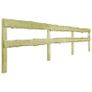 2 pcs 2-Rail Garden Fences Impregnated Pinewood 510x90 cm Image 2