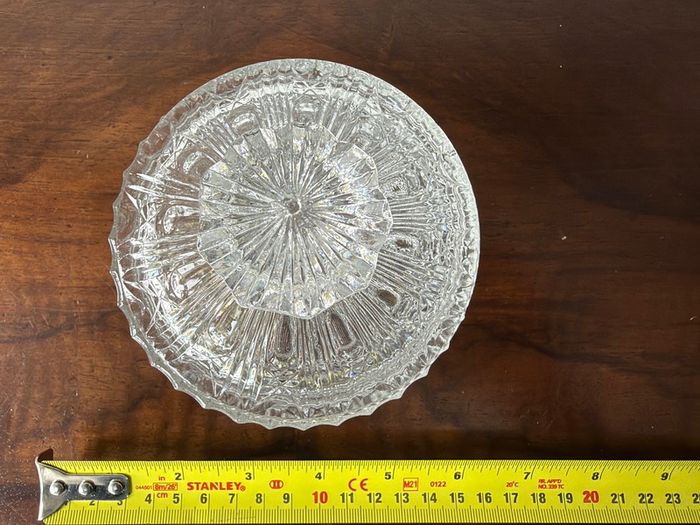 Vintage Pressed Glass Lidded Candy / Bonbon Dish