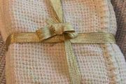 Crochet baby Blanket Cream Pastel, Tunisian crochet technique