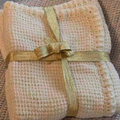 Crochet baby Blanket Cream Pastel, Tunisian crochet technique