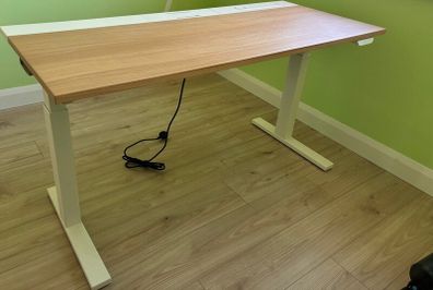 IKEA MITTZON Electric Standing Desk  Oak & White