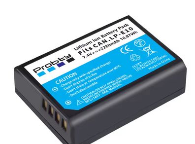 7.4V 2280mAh LP-E10 Battery for Canon EOS Rebel T3, T5, T6, T7, Kiss X50, Kiss X70, EOS 1100D 1200D1300D 2000D Digital Camera