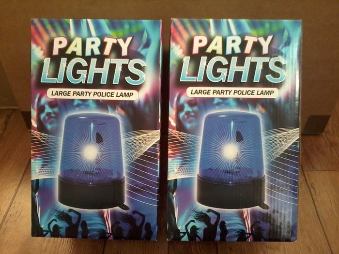 Party Lights: Large Party Police Sirens - Set of TWO - Brand New & Unopened